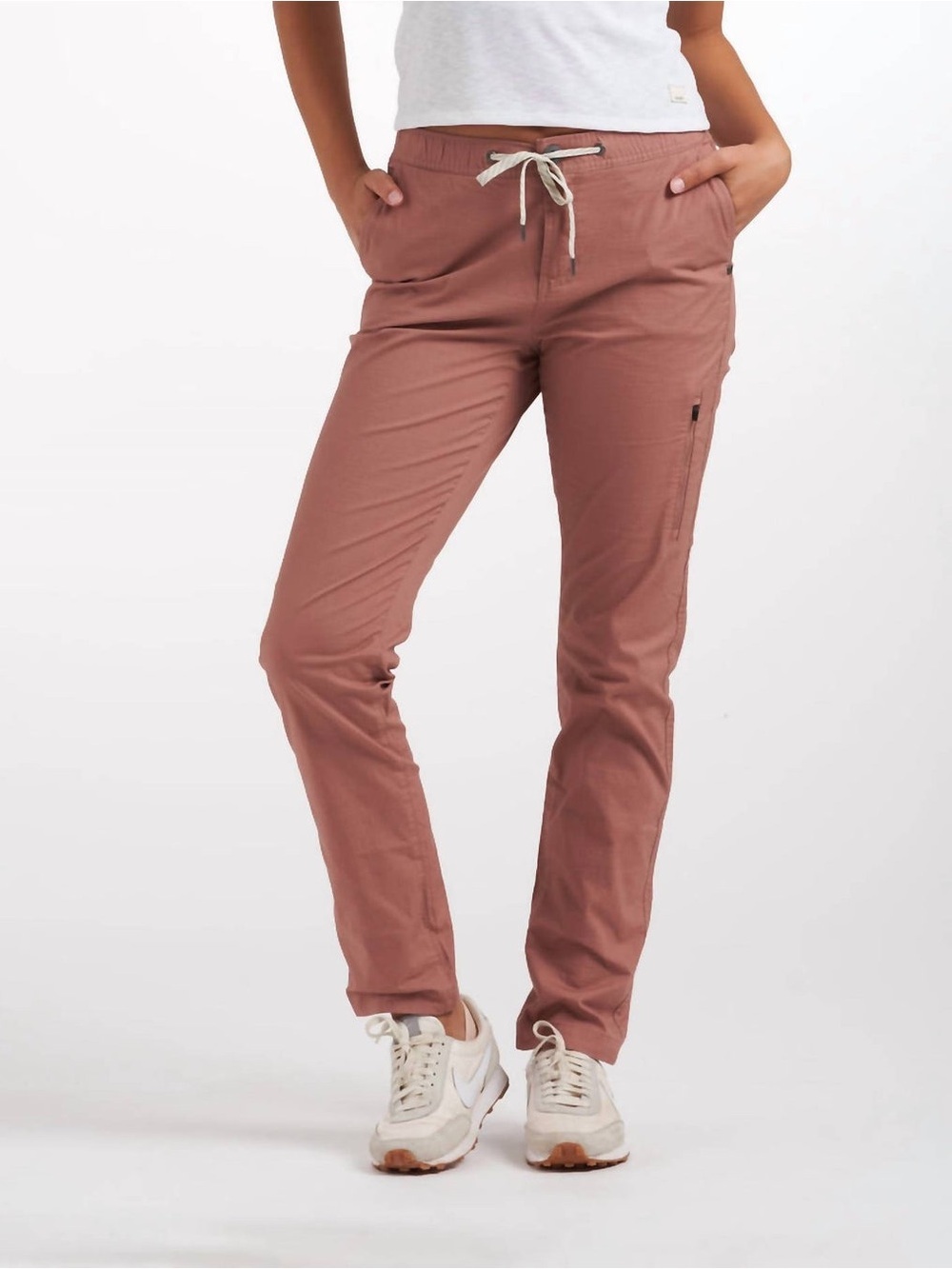 Vuori Ripstop Pants In Light Terracotta - Woman’s Size Medium - Organic Cotton